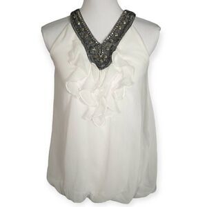 BCX GIRL DRESS/BLOUSE IVORY SZ.L EUC